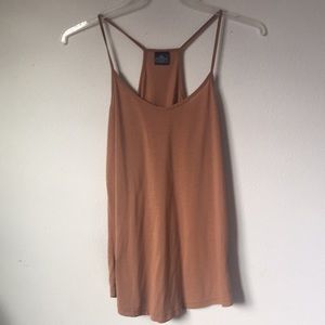 Rusty orange haltered tank top